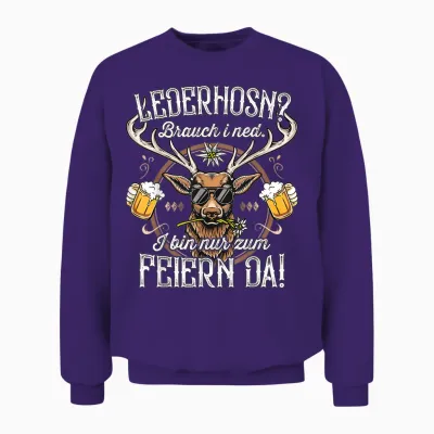 Trachtenshirt Herren Trachten Tshirt Passend Für Oktoberfest Unisex Sweatshirt - Purple
