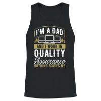 Quality Assurance Fathers Day Qa Engineering Dad Unisex Tank Top - Black – 2