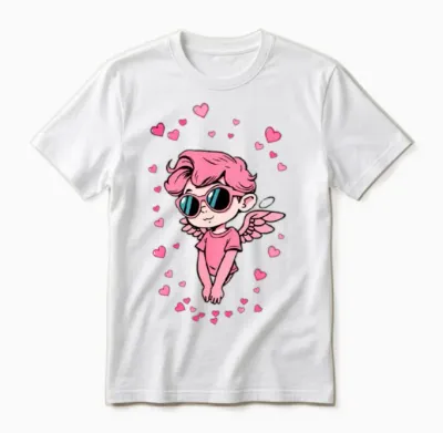Retro Cupid Unisex T-Shirt - White