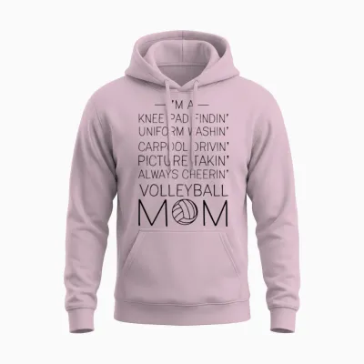 Volleyball Mom Checklist Unisex Hoodie - Light Pink