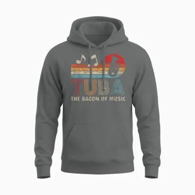 Retro Tuba Orchester Blasmusik Musiker Tubist Unisex Hoodie - Graphite Heather