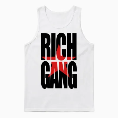 Rich Gang Unisex Tank Top - White