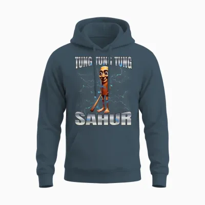 Tung Tung Tung Sahur Unisex Hoodie - Dark Heather