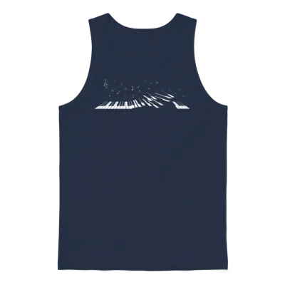 Piano Pianist Unisex Tank Top - Navy