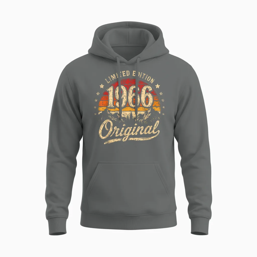 60. Geburtstag Mann Frau 60 Jahre 1966 Deko Geschenk Lustig Unisex Hoodie in Graphite Heather