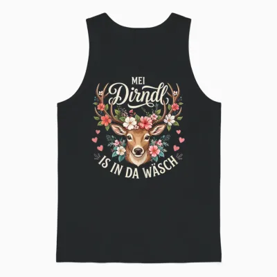 Passend Für Oktoberfest T-Shirt Damen Trachtenshirt Trachten Unisex Tank Top - Black