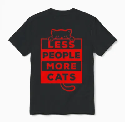 Funny Cat Lover Unisex T-Shirt - Black