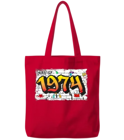 Street Legend 1974 Graffiti – 51 Years of Bold Tote Bags - Red