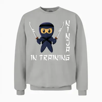 Ninja Im Training Ninja Karate Ninja Kinder Ninja Unisex Sweatshirt - Ash