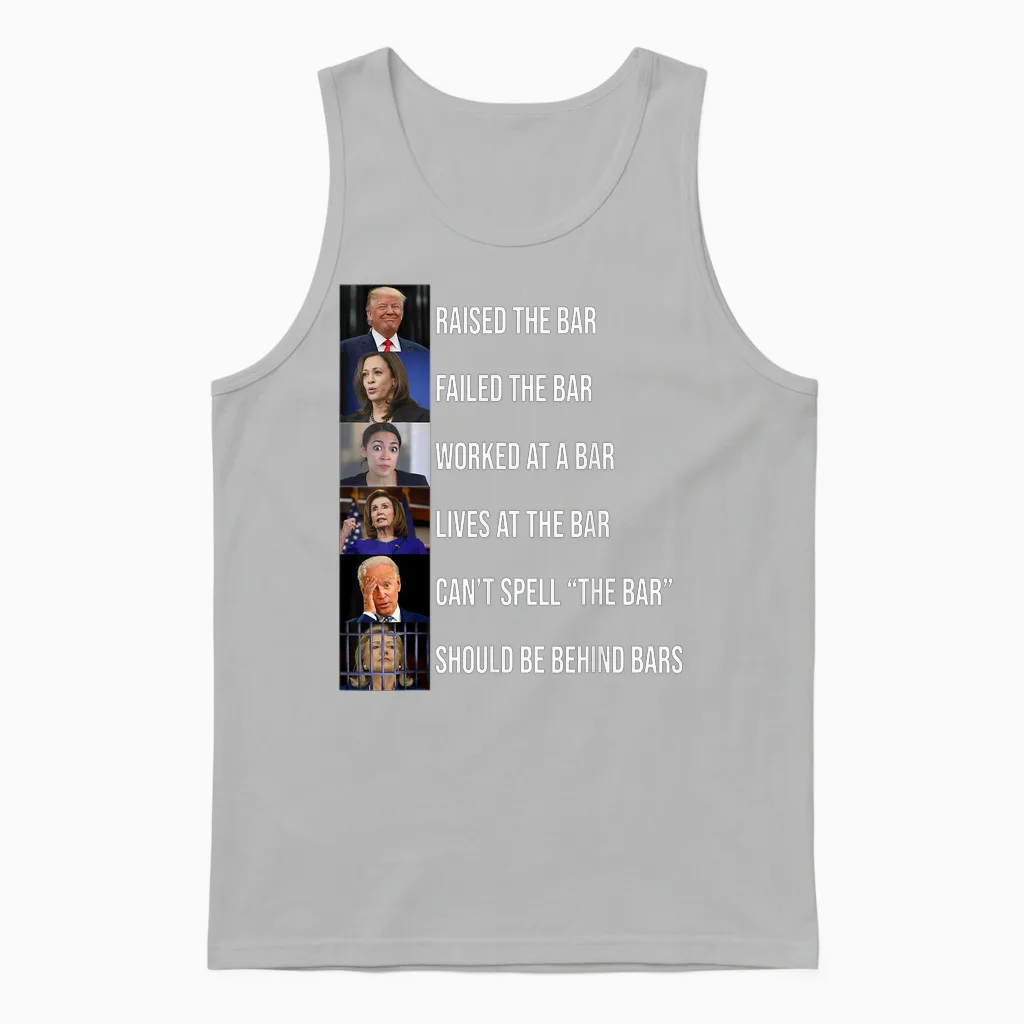 Trump Raised the Bar Failed the Bar Unisex Tank Top in Ash