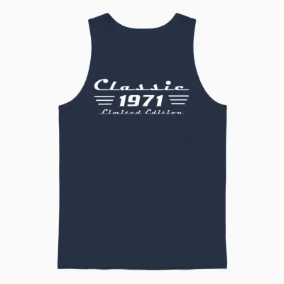 1971 Birthday Man 55th Decoration Funny 55s 55th Birthday Unisex Tank Top - Navy