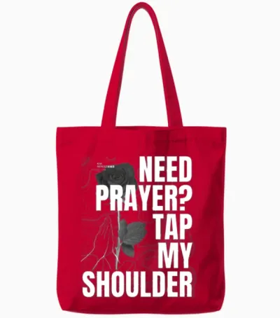 Need Prayer Design Tote Bags - Red