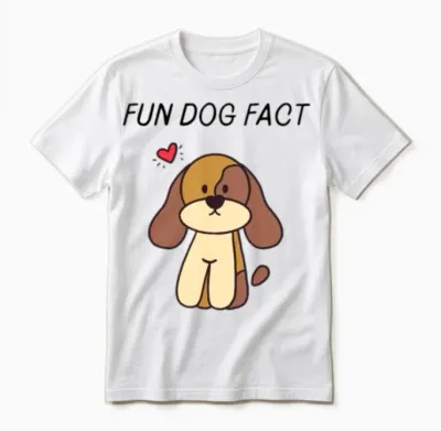 Fun Dog Fact, Dog Unisex T-Shirt - White