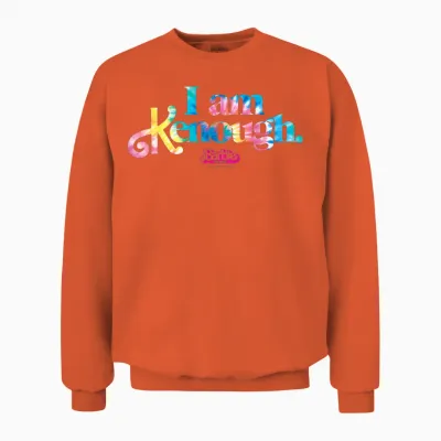 Barbie the Movie - I'm Kenough Tie Dye Logo T-Shirt, Black Unisex Sweatshirt - Orange