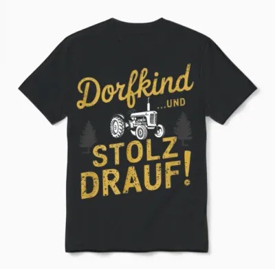 Dorfkind ...und Stolz Drauf! - Bauer Landleben Unisex T-Shirt - Black