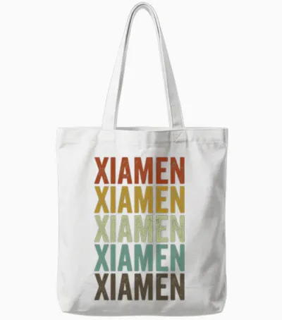 Xiamen China Retro Vintage Tote Bags - White
