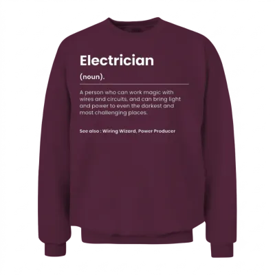 Funny Electrician Unisex Sweatshirt - Maroon