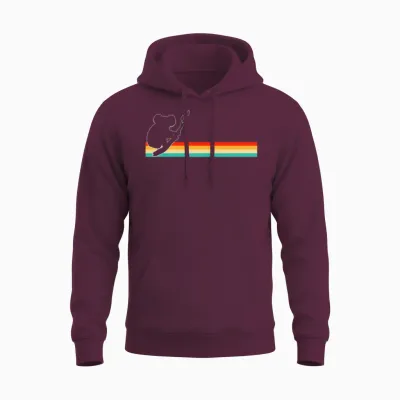Koala Retro Unisex Hoodie - Maroon