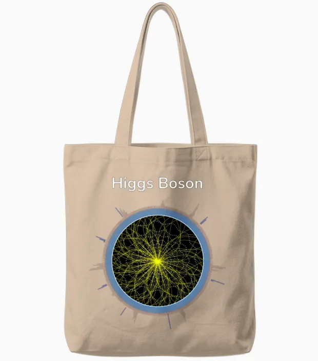 Higgs Boson Tote Bags in Natural