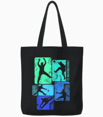 Handball Goalkeeper Handball Boys Children Men T-Shirt, Black Tote Bags - Black