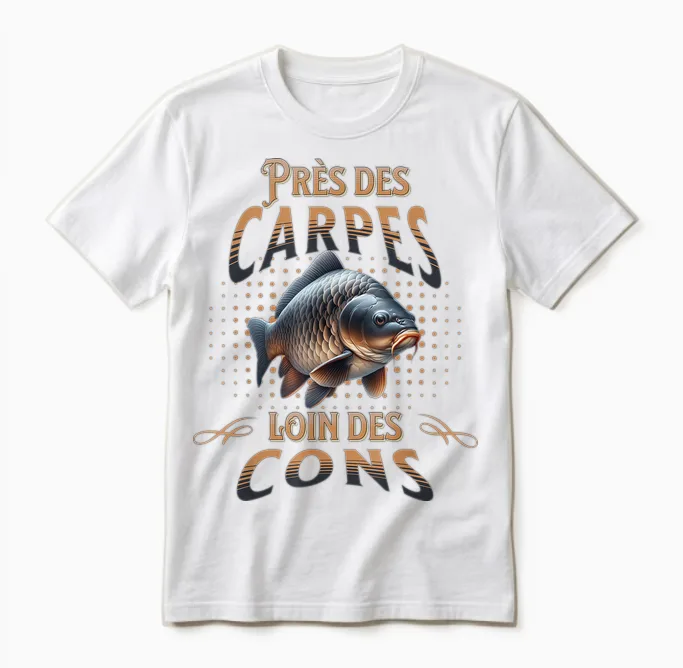 Gift for Carp Fishing Unisex T-Shirt in White