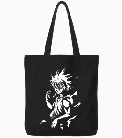 A7 Killua Assassin Lightning Aura Manga Anime Tote Bags - Black
