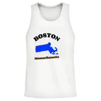 Boston Massachusetts Unisex Tank Top - White – 2