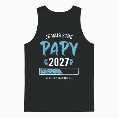 Homme Futur Papy 2027 Annonce Grossesse Papy 2027 Unisex Tank Top - Black