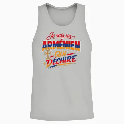 Je Suis Un Arménien Qui Déchire Humour Arménie Cadeau Unisex Tank Top - Ash