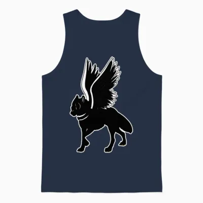 Dogs, Dogs, Cute, Puppy, Animal, Funny, Animals Unisex Tank Top - Navy