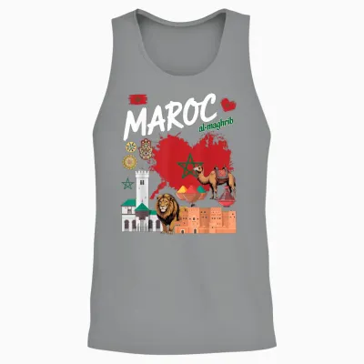 Marokkanische Flagge, Outfit, Idee Für Kinder, Marokkanische Kultur Unisex Tank Top - Sport Grey