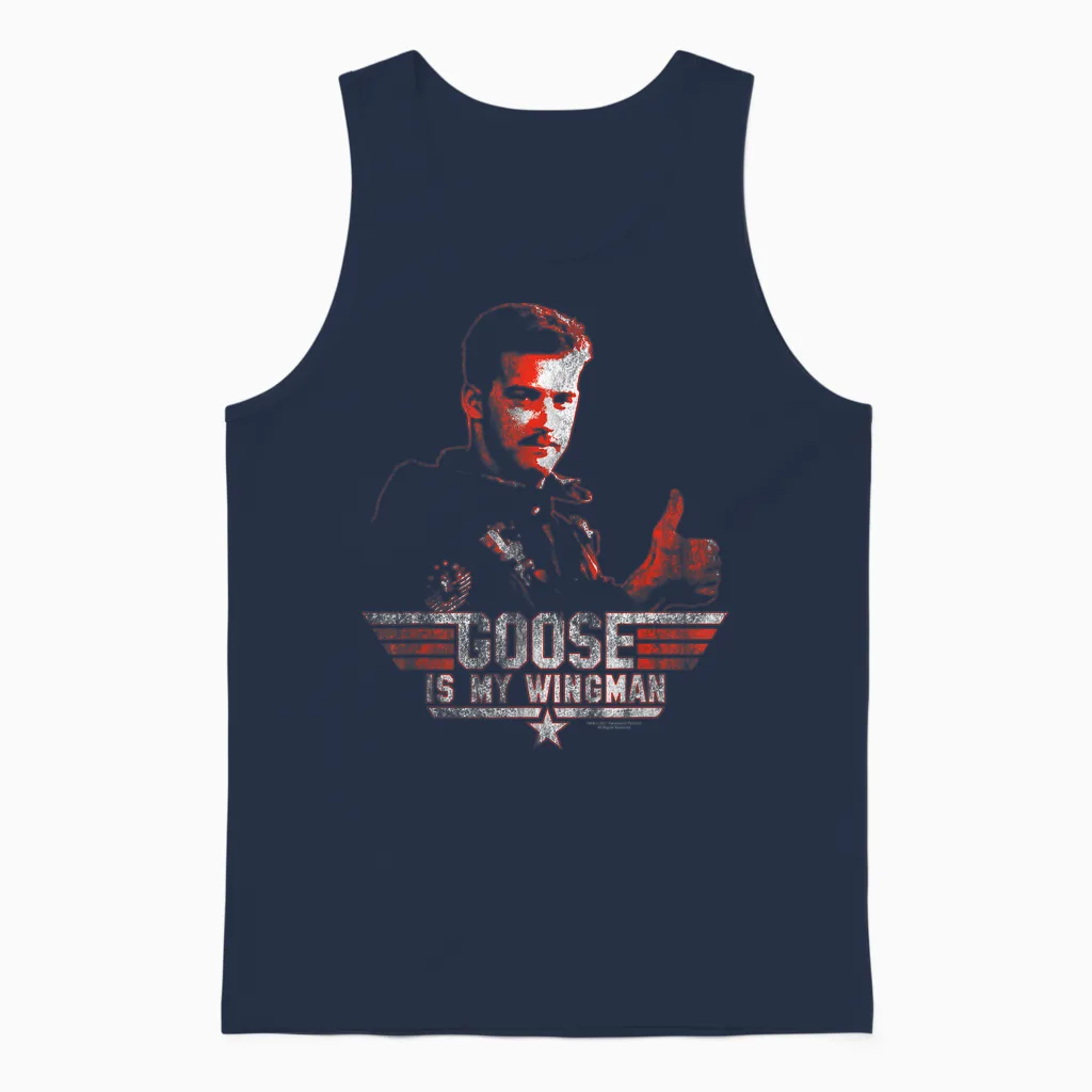 Top Gun Wingman Goose Unisex Tank Top in Navy