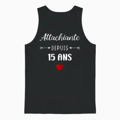 Attachiante 15 Years Birthday 15 Years Girl Funny Teen T-Shirt, Black Unisex Tank Top - Black