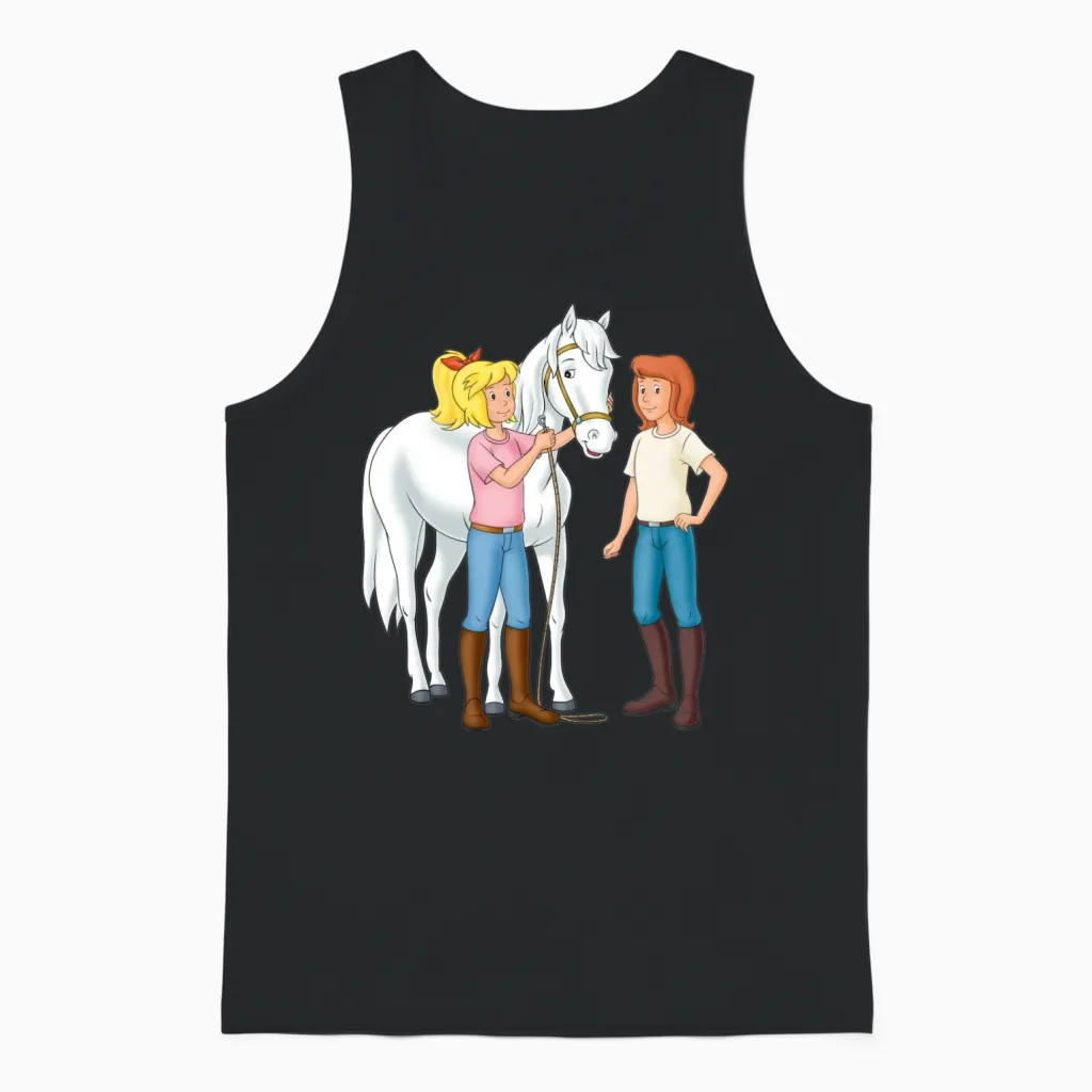 Bibi and Tina with Sabrina Unisex Tank Top in Black