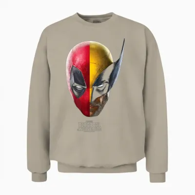 Marvel Deadpool & Wolverine Portrait T-Shirt, Black, S Unisex Sweatshirt - Sand