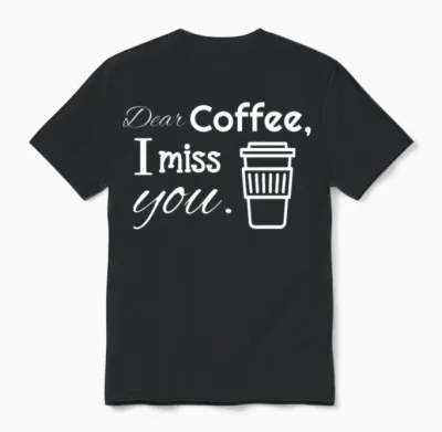 Coffee Funny Unisex T-Shirt - Black