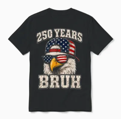4th of July Boys Outfit Teen 250 Year American Anniversary Unisex T-Shirt - Black