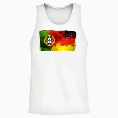 Portugal Deutschland Fusion Fußball Sport Wettkampf Freunde Unisex Tank Top - White