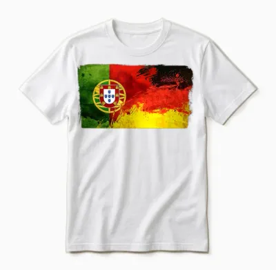 Portugal Deutschland Fusion Fußball Sport Wettkampf Freunde Unisex T-Shirt - White