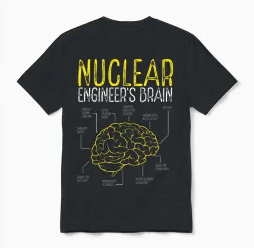 Nuclear Engineering Uranium Nuclear Engineer Unisex T-Shirt in Black