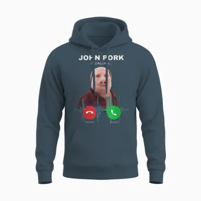 John Pork Nennt Meme Humor Unisex Hoodie - Dark Heather