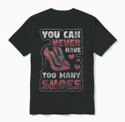 Shoes Boots Pumps Unisex T-Shirt - Black
