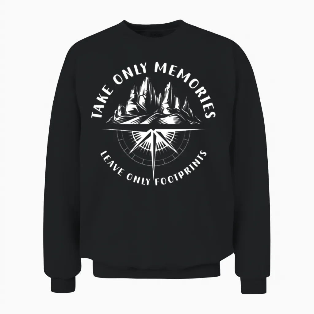 Forest Hiking Camping Lumberjack Unisex Sweatshirt in Black