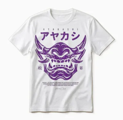 Backprint Japanese Streetwear Y2k Techwear Anime Cyberpunk Unisex T-Shirt - White