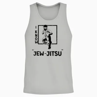 I Know the Jewjitsu I Know the Jewjitsu Funny Jiu Jitsu Jewish Mma Unisex Tank Top - Ash