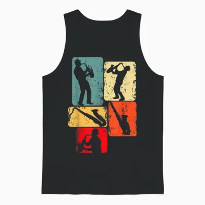 Saxophone Saxophone Man Child T-Shirt, Black Unisex Tank Top - Black