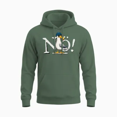 Nö! Mach Ich Nich! Kein Bock Nichtstun Nordsee Ostsee Möwe Unisex Hoodie - Military Green