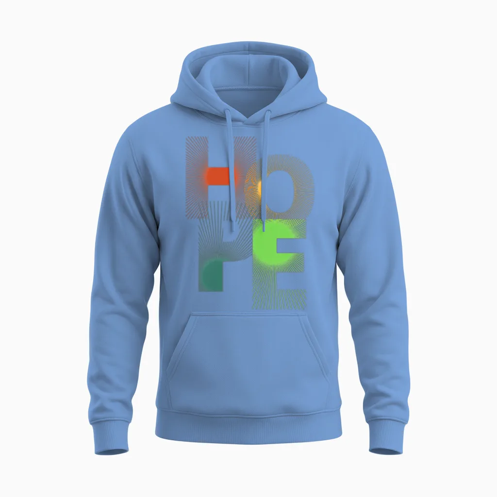Colorful Hope Unisex Hoodie in Carolina Blue