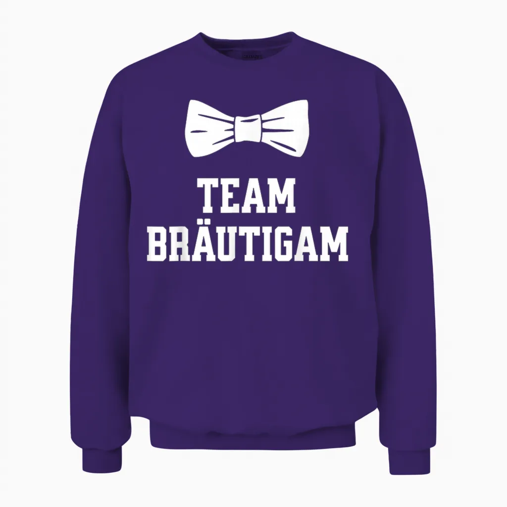 Team Bräutigam Jga T Shirt Polterabend Junggesellenabschied Unisex Sweatshirt in Purple