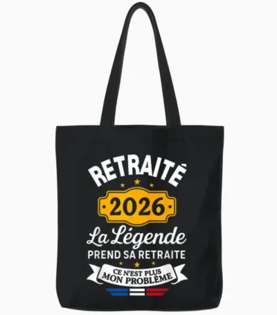 The Legend Retires 2026 Retired Man Tote Bags - Black